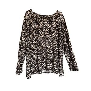 Mario Serrani Top Snake Skin Long Sleeve‎ Stretch XXL Womens Career Office